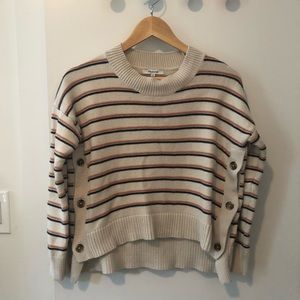 madewell brownstone side-button sweater